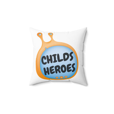 Spun Polyester Square Pillow CHILDS HEROES